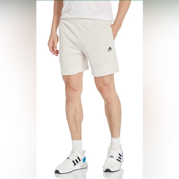 ADIDAS BOTANICAL DYE 7" Terry Mens SHORT Size 2XL Casual Athleisure Sporty Beige - Picture 4 of 12